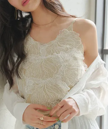 レースニットキャミソール [C7880]| 4/19(日)12:00~発売開始！