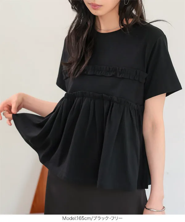 ペプラムTシャツ [C7908] - レディースファッション通販 神戸レタス