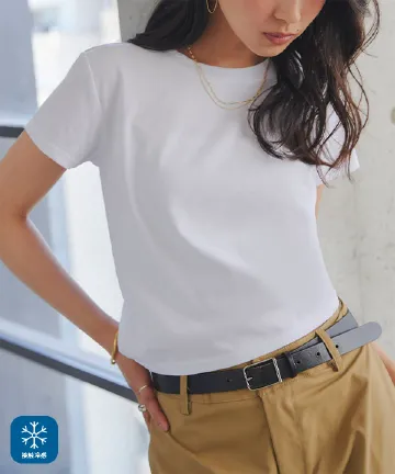 [ 接触冷感 ] M L XL ミニTシャツ [C7912]| 送料無料 6/11(木)12:00~6/12(金)12:00まで