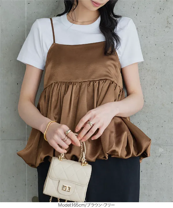 サテンバルーンペプラムキャミトップス [C7958] | 6/9(火) 12:00~ 販売