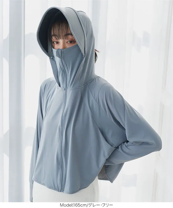 [ UVカット＆接触冷感 ] 取り外しサンバイザー付きパーカー [C7966]| 今だけ特別価格＆送料無料！