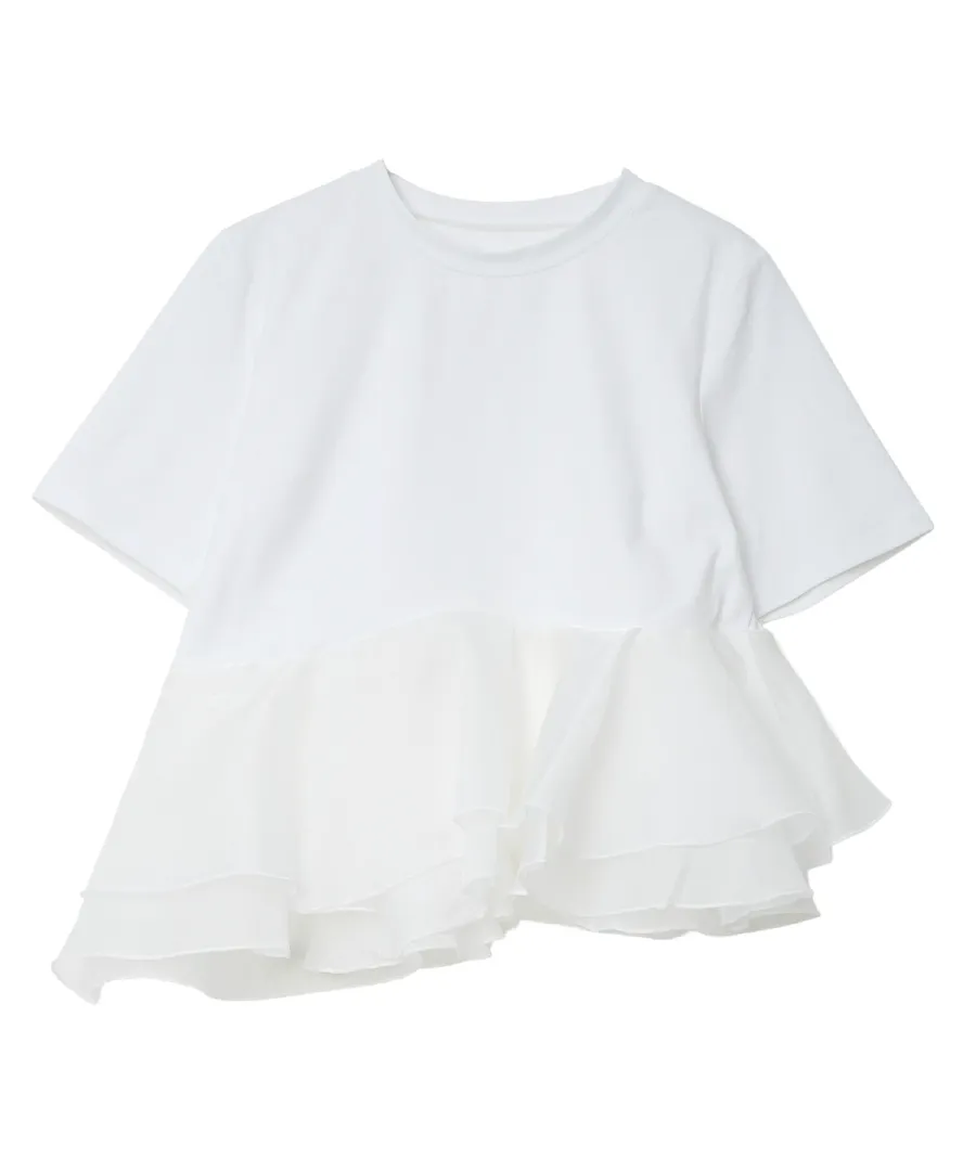 [ Petitle / プチレ ] オーガンジードッキングペプラムTシャツ [C7971]のレビュー