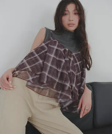 チェック柄シアービスチェ [C7997]| 2026AW先行受注アイテム！20%OFFクーポン＆送料無料  8/12(水)12:00~8/18(火)12:00まで
