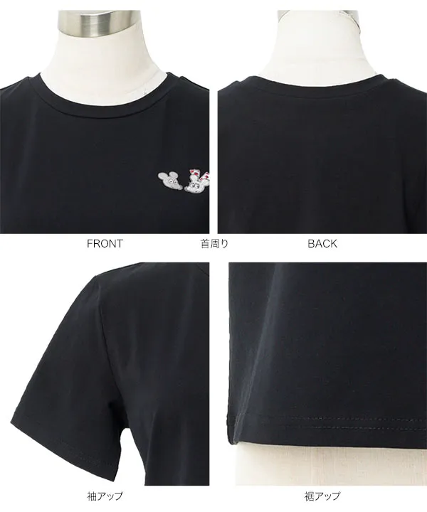 [ ねずみくんのチョッキコラボ ] 刺繍半袖Tシャツ [C8019]