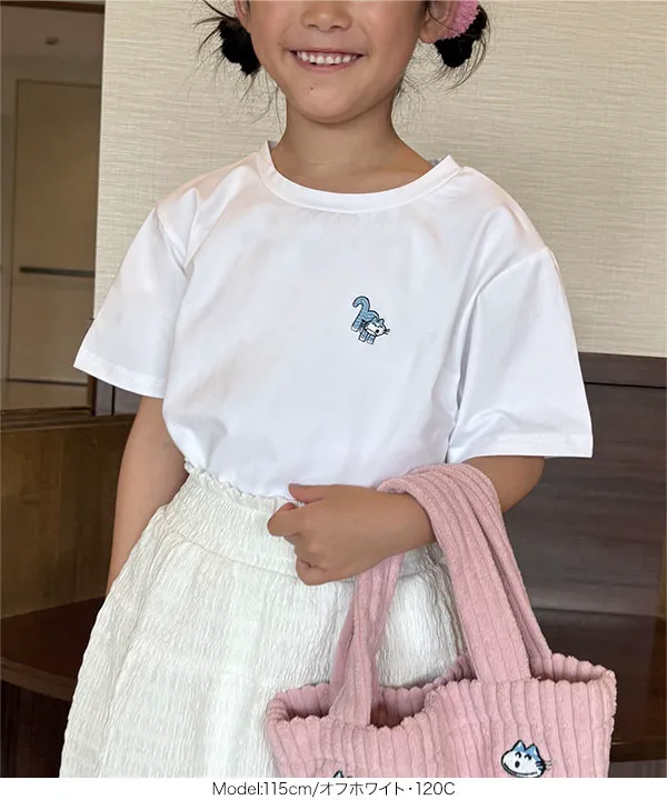[ 11ぴきのねこコラボ ] KIDS刺繍Tシャツ [C8021]
