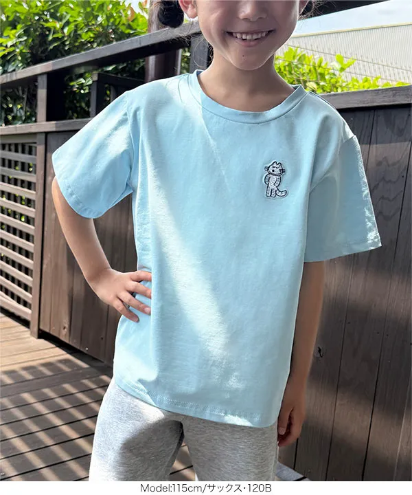 [ 11ぴきのねこコラボ ] KIDS刺繍Tシャツ [C8021]