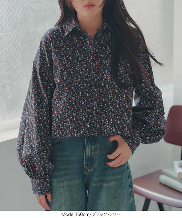 花柄ブラウス [C8043]| 2026AW先行受注アイテム！20%OFFクーポン＆送料無料  8/12(水)12:00~8/18(火)12:00まで