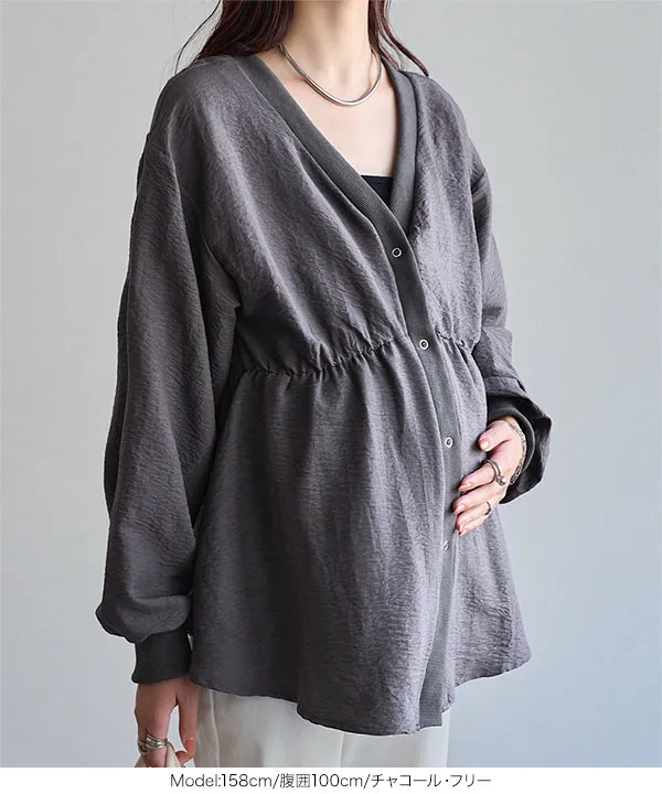 [ mamaレタス ] 2wayスナップボタンブラウス [C8055]