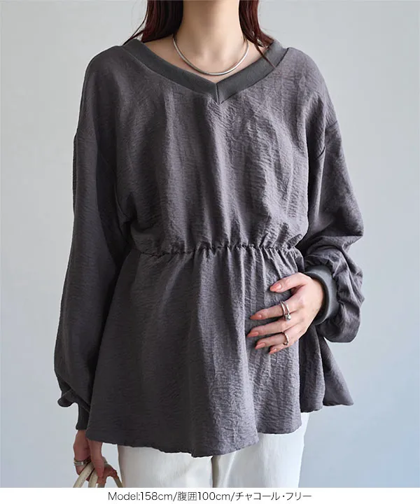 [ mamaレタス ] 2wayスナップボタンブラウス [C8055]