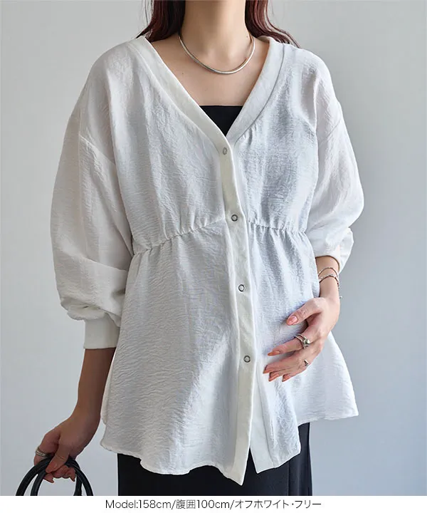 [ mamaレタス ] 2wayスナップボタンブラウス [C8055]