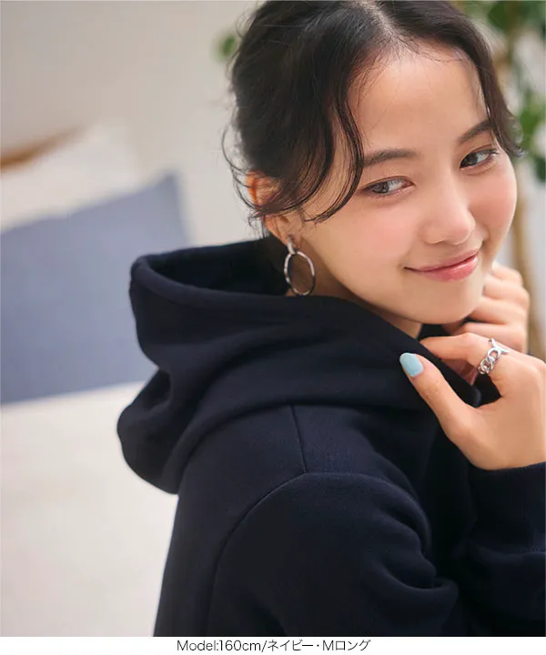 ぬく盛り ] スウェットマキシパーカーワンピース [E1121] | 特別価格