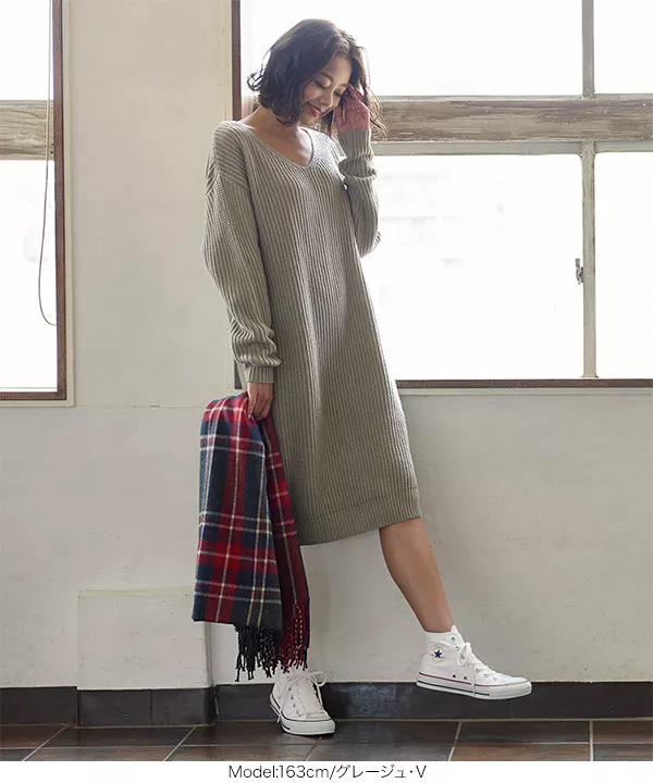 Mesh Vintage Long Sleeve Midi Dress Women Casual Korean V