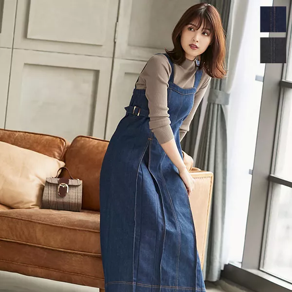 デニムタックジャンスカ [E2148] - レディースファッション通販