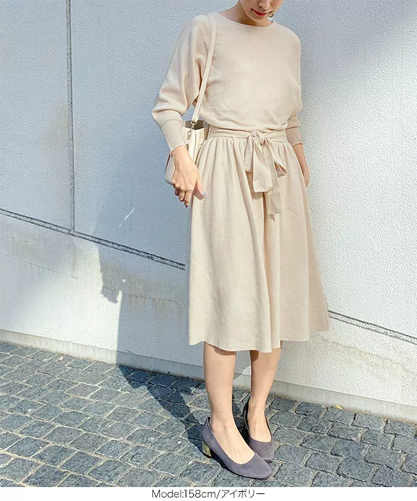 神崎メリさんコラボ ]ドルマンニットワンピース [E2197] - レディース