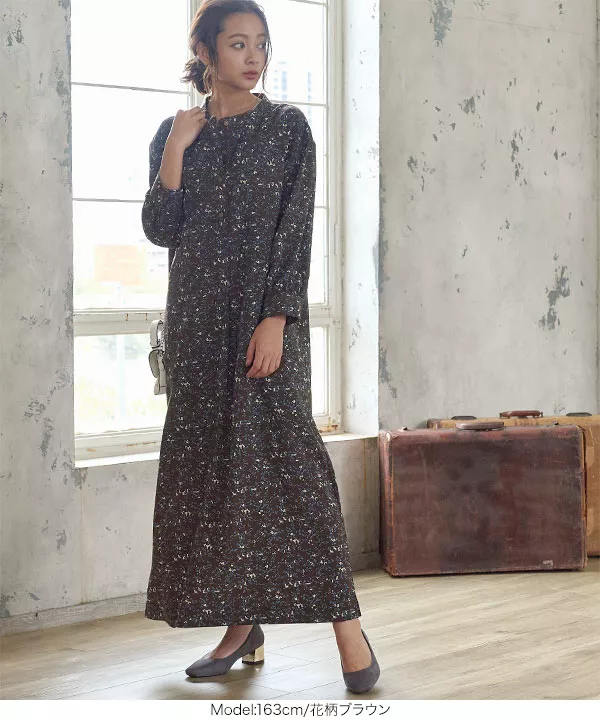 23区♡ロングワンピース　カシミア混　ベルト　大きいサイズ　44 グレー 23区♡ロングワンピース カシミア混 ベルト 大きいサイズ 44