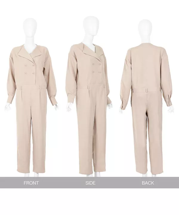 ダブルブレストジャンプスーツ [E2239] - レディースファッション通販