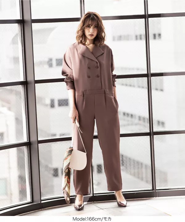 ダブルブレストジャンプスーツ [E2239] - レディースファッション通販