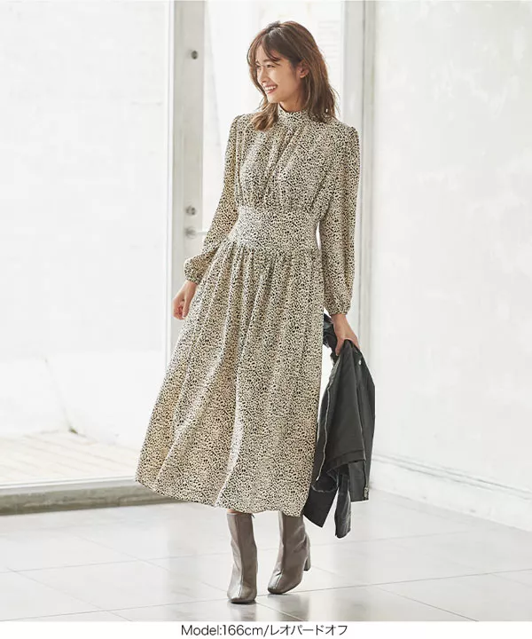 ハイネックマキシワンピース [E2323] - レディースファッション通販