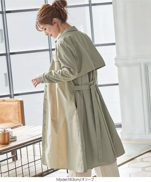【新品】sheller シェリエ　2wayトレンチステッチワンピース　ネイビー　トレンチコート　ワンピース　ネイビー