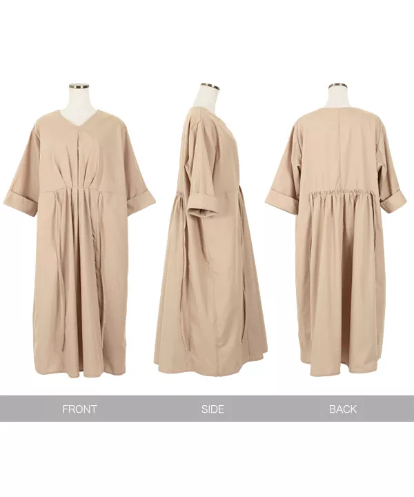 サイドリボン2wayマキシワンピース [E2358] - レディースファッション