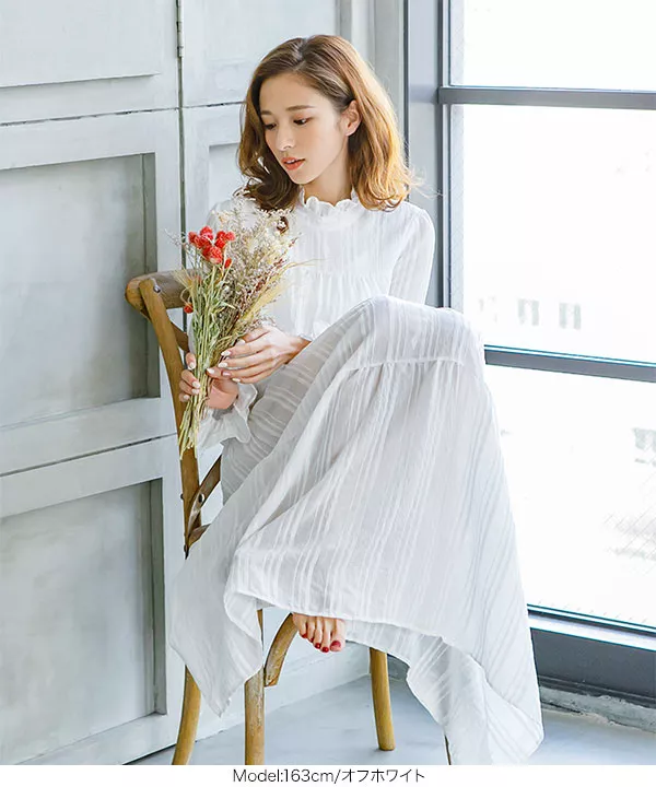 ロージーモンスター　オペラティアードワンピース　ホワイト　美品　タグ付き 在庫調整】long Opera tiered OP【3色展開/2サイズ展開】※順次発送予定