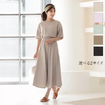 5分袖スウェットワンピース [E2407]