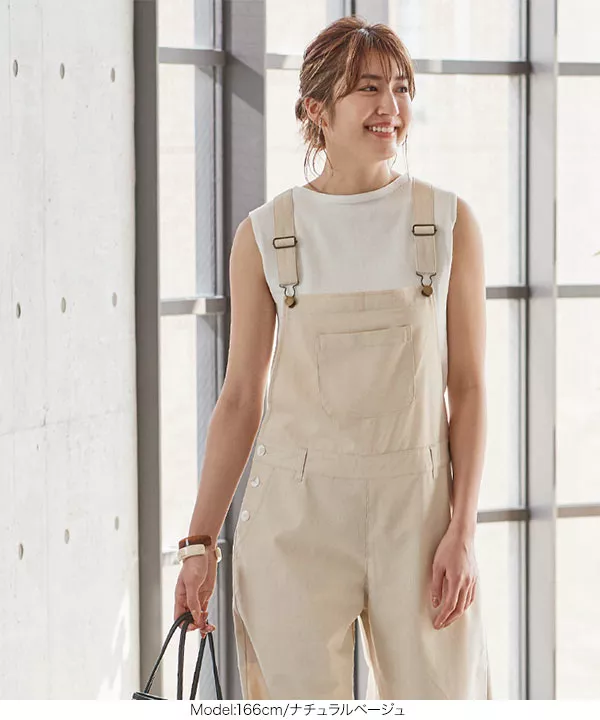 リネンサロペット [E2415] - レディースファッション通販 神戸レタス