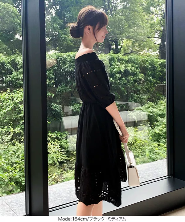 ワンピース　andrea & co AUBREY】レースストライプワンピース – ANDREA&Co.
