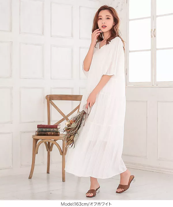 OBLIシネマワンピース　白　サイズ0 オブリ　ホワイト OBLI】シネマワンピース （シネマワンピース/ホワイト | DRESS