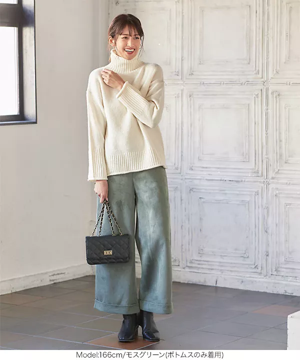 フェイクスエードセットアップ [E2593] - レディースファッション通販