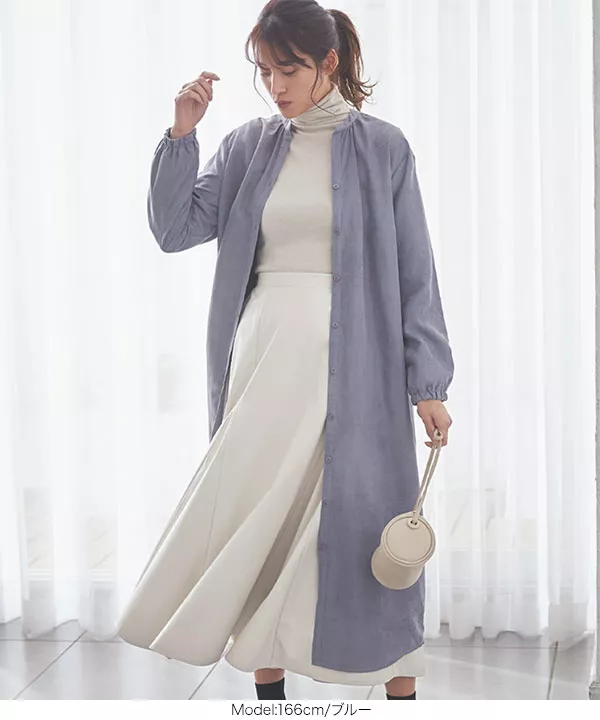 ロングシャツワンピース [E2651]