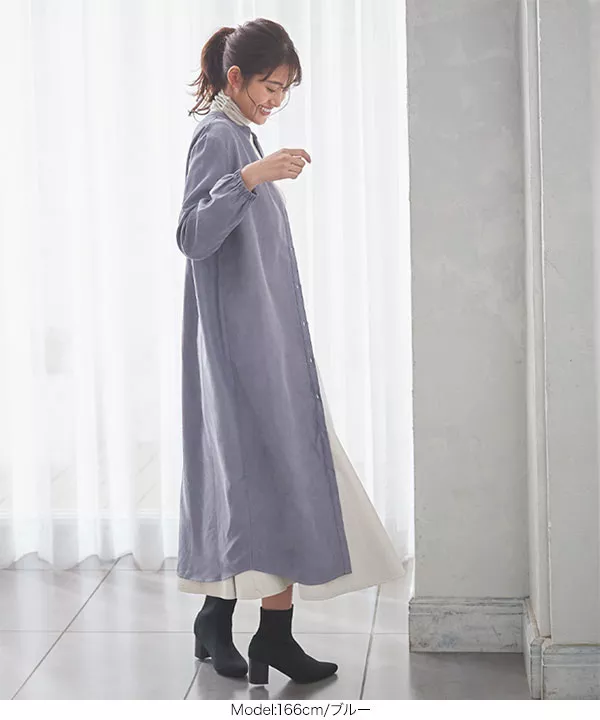 ロングシャツワンピース [E2651]