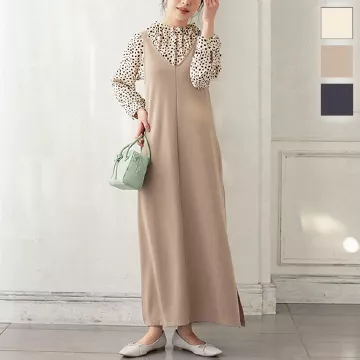 Vネックジャンスカ [E2674]