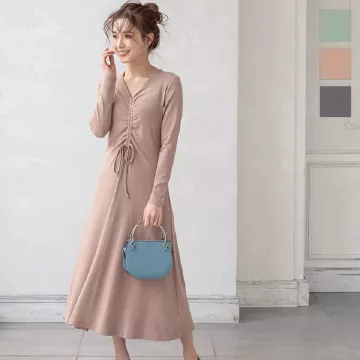 シャーリングワンピース [E2691]