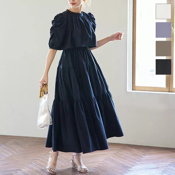 ワンピース セール】前後2wayギンガムチェックロングワンピース（ワンピース