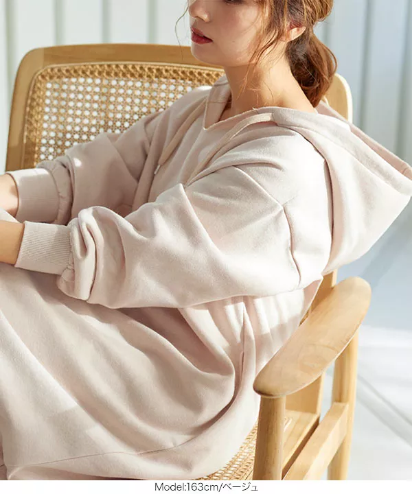 裏起毛 ]パーカーワンピース [E2989] - レディースファッション通販