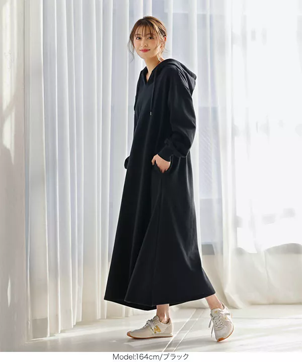 裏起毛 ]パーカーワンピース [E2989] - レディースファッション通販