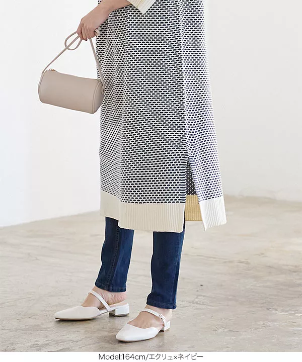 ジャガード編みゆったりニットワンピース [E2996] | SALE