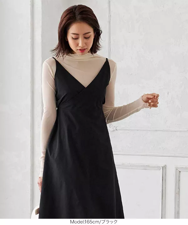 【I AM MARI】トワルドジュイ カシュクール リボン ワンピース I AM MARI◇カシュクール バックリボン フレア ワンピース 長袖