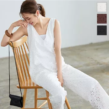 レースサロペット [E3059]