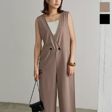 ダブルボタンカシュクールオールインワン [E3091]