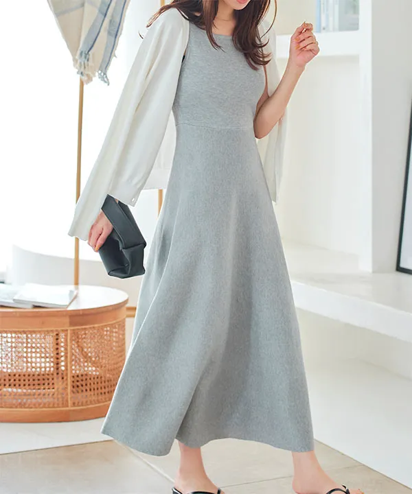 選べるタイプ フィット＆フレアニットワンピース [E328J]| 秘密のSALE