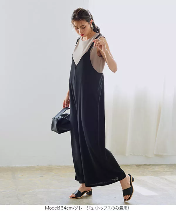 a14★ファスナー付き＊オールインワン＊L★ ファスナー オールインワンの通販