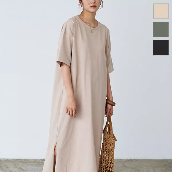 dium. ワンピース　サイズT CORNERS ワンピース USAコットンビッグシルエットTシャツ
