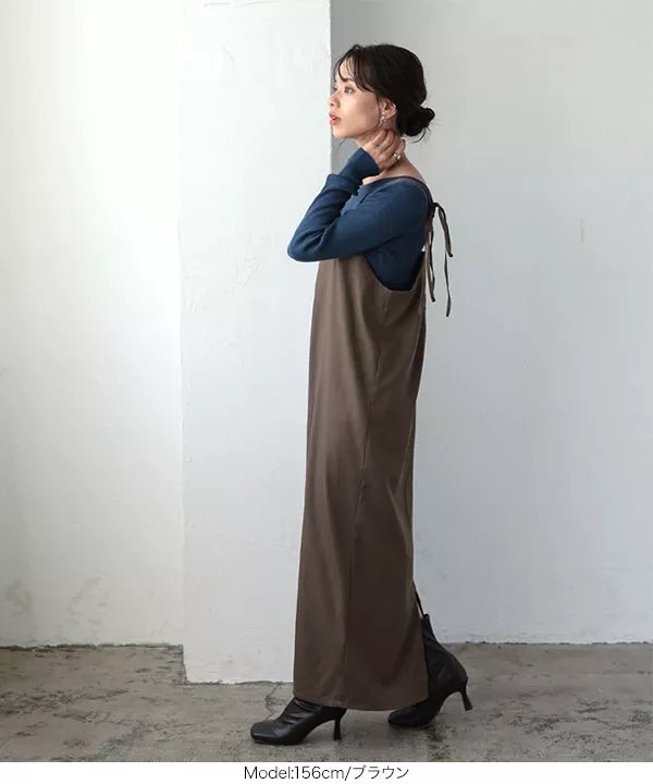 リボンストラップキャミワンピース [E3146] | SALE
