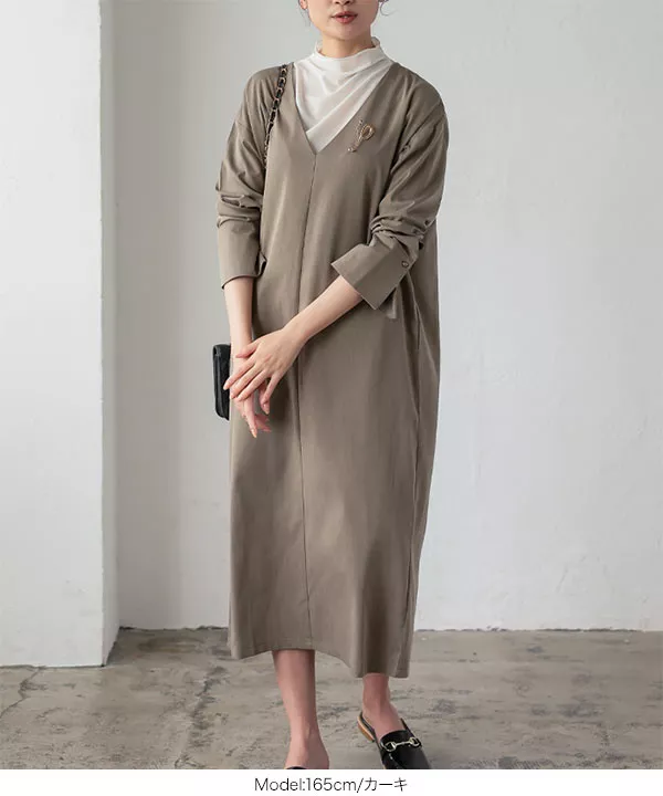 ワンピース 3150 C716 ボートネックキャミワンピース(マキシ・ロングワンピース)｜ワンピース