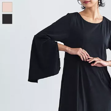 2wayフレアスリーブワンピース [E3195]