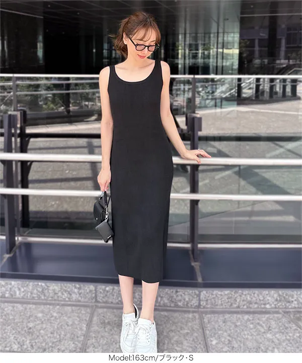 岡部あゆみさんコラボ ] UVカットコットンレーヨンノースリーブニット