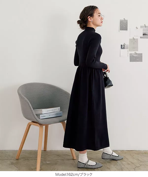 B*E様 Hermes 黒のタートルネック　ワンピース　サイズ38 衝撃価格】HERMES エルメス ワンピース ノースリーブ ハイネック
