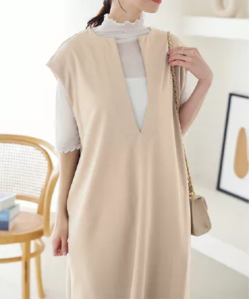 ポンチキーネックワンピース [E3259]